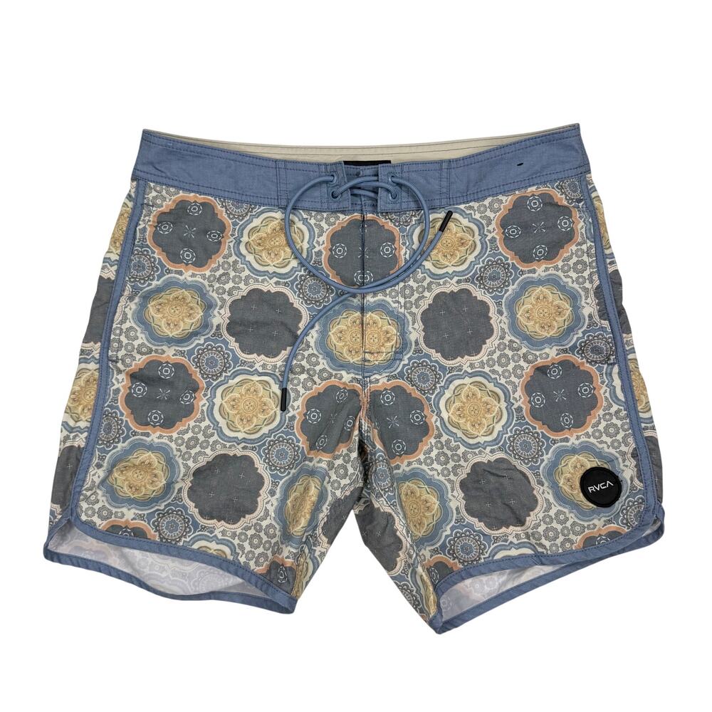 RVCA Kelsey Brookes Freeport ANP Collab 16" Waist 30 6" Inseam Board Shorts Rare